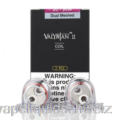 Uwell Valyrian II 2 Ersatzspulen 0,14 Ohm Un2-2 Dual Mesh Spulen Vape Liquid E-Liquid Schweiz